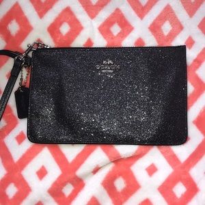 Lightly used Coach glitter wristlet